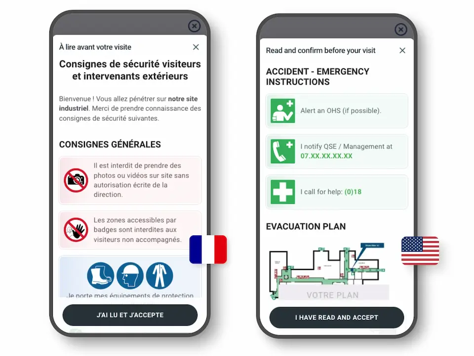 Des consignes de sécurité accessibles pour tous vos visiteurs
