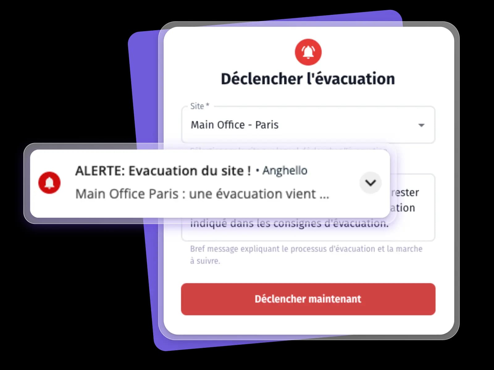 Gestion des évacuations et des consignes de sécurité