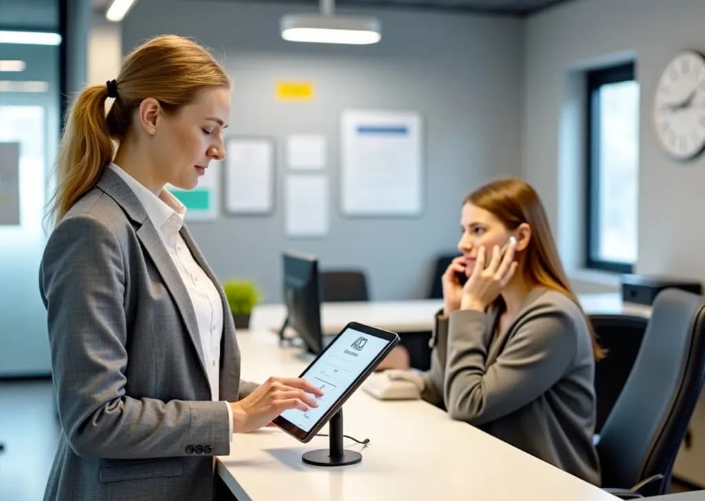 Tablette et QR-Code pour accueil visiteurs