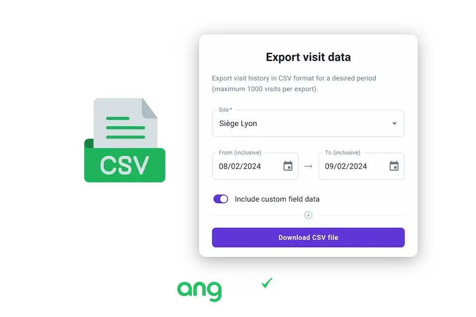Nouveauté : Export des données de visites